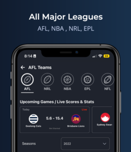 Multihub AFL live score app by Gear up studios